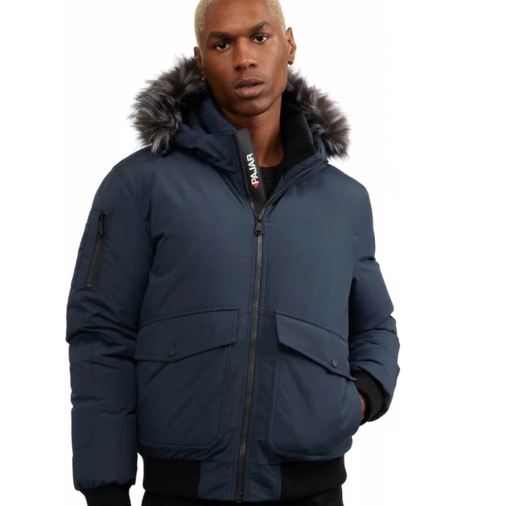 Pajar Canada Anderson Parka - Navy - Faux Fur - Men's Size Small